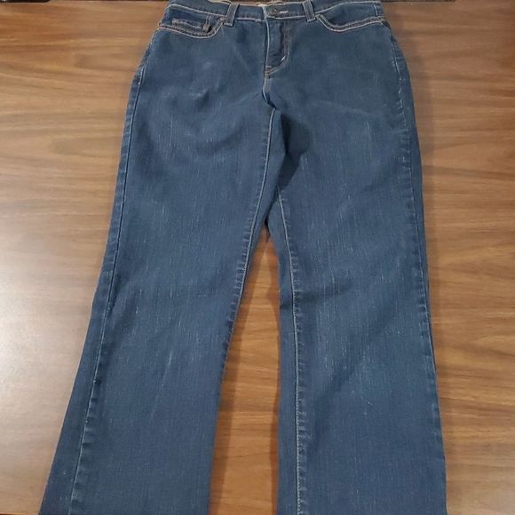 Levi's 512 Slimming Straight Leg High Rise Jeans Size 6 Cute Design on Pockets! - Picture 6 of 12